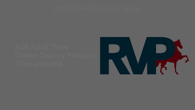 ASHAV22 - Class 105 - ASB Adult Three...