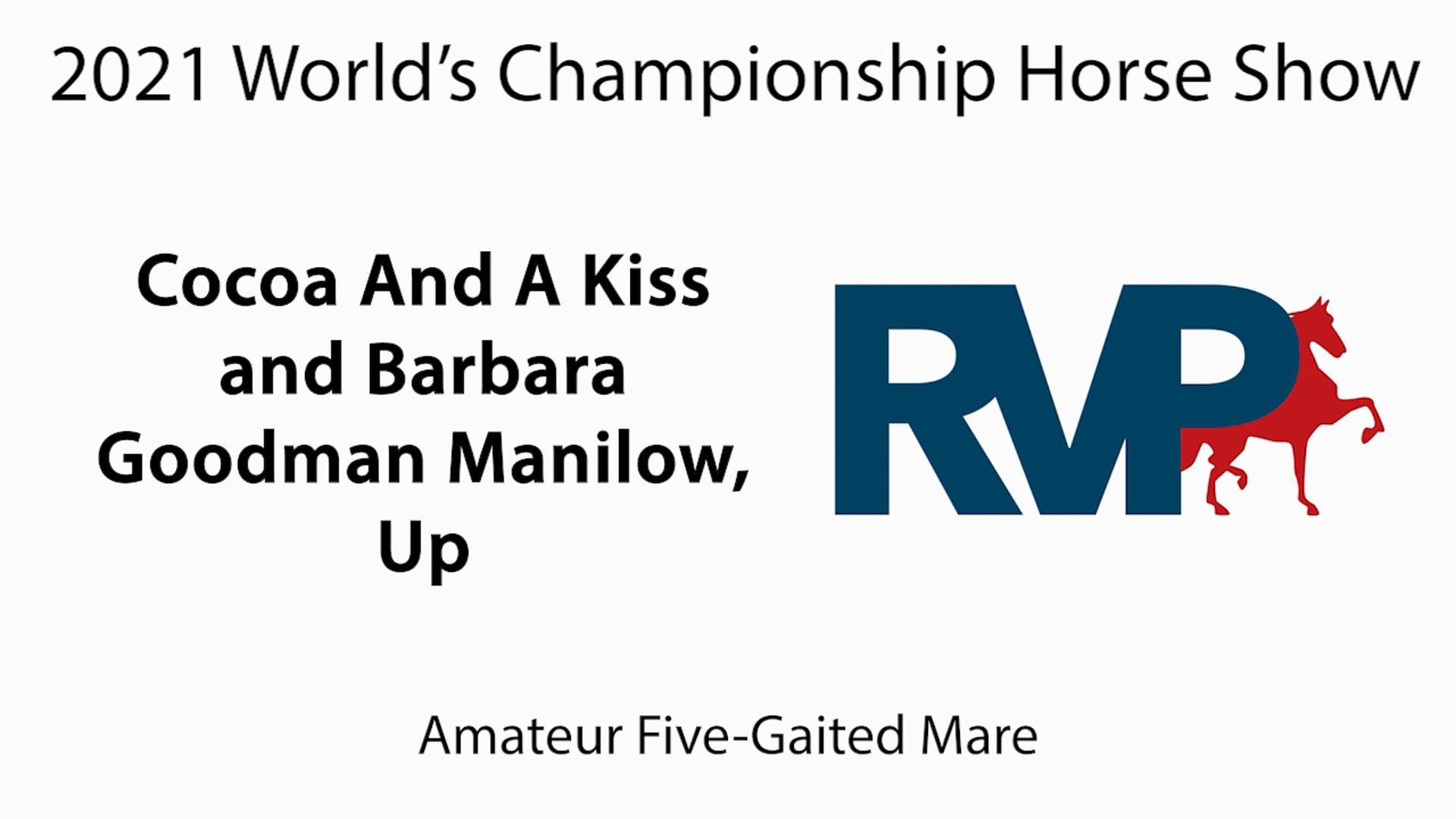 WCHS21 - Class 112 - Cocoa And A Kiss and Barbara Goodman Manilow, Up