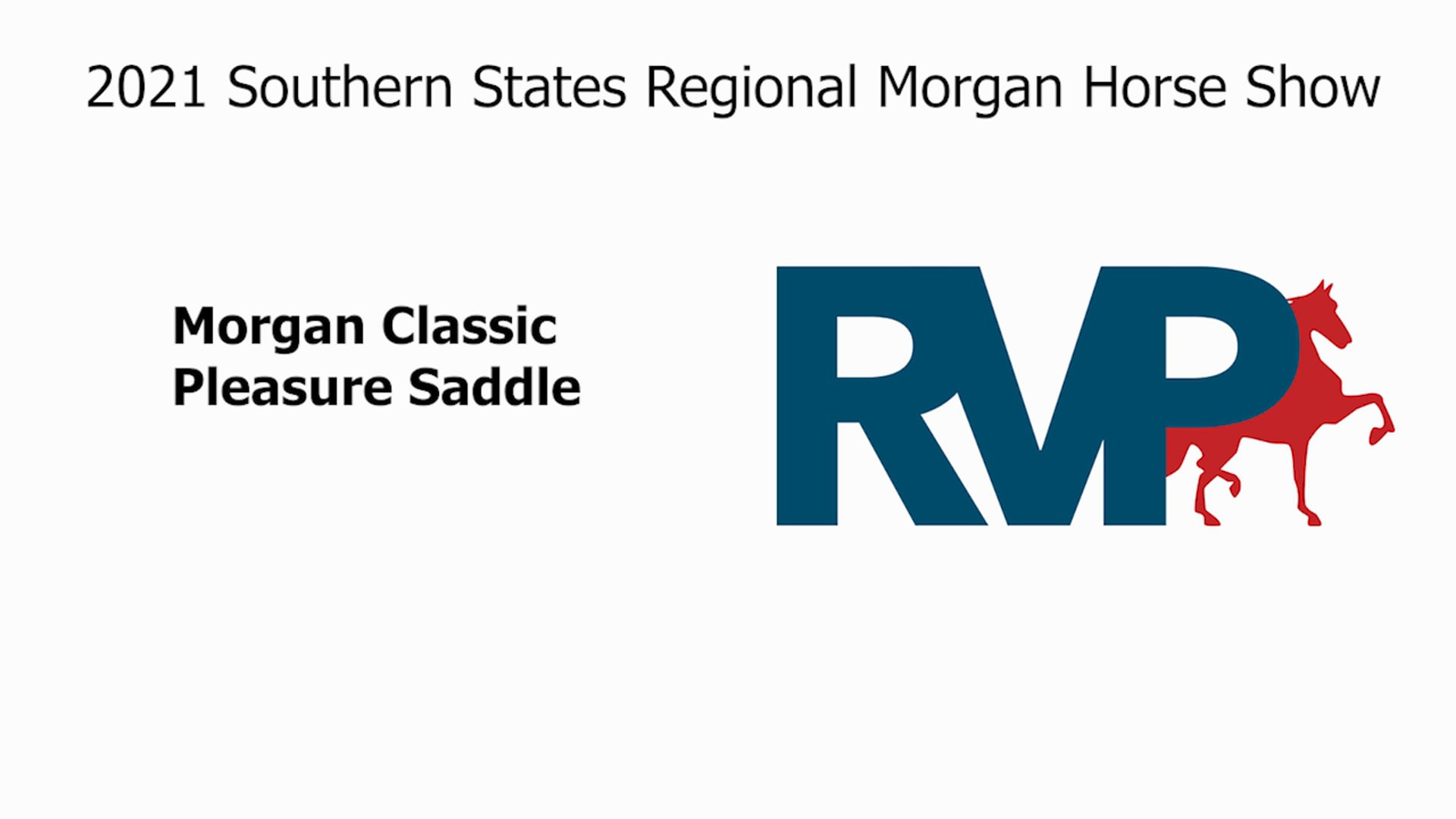 SS21 - Class 73 - Morgan Classic Pleasure Saddle