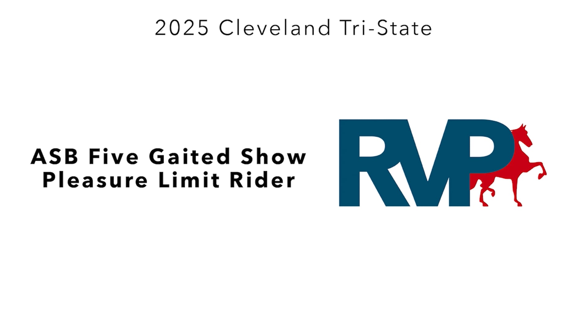 CTS25 - Class 32 - ASB Five Gaited Show Pleasure Limit Rider