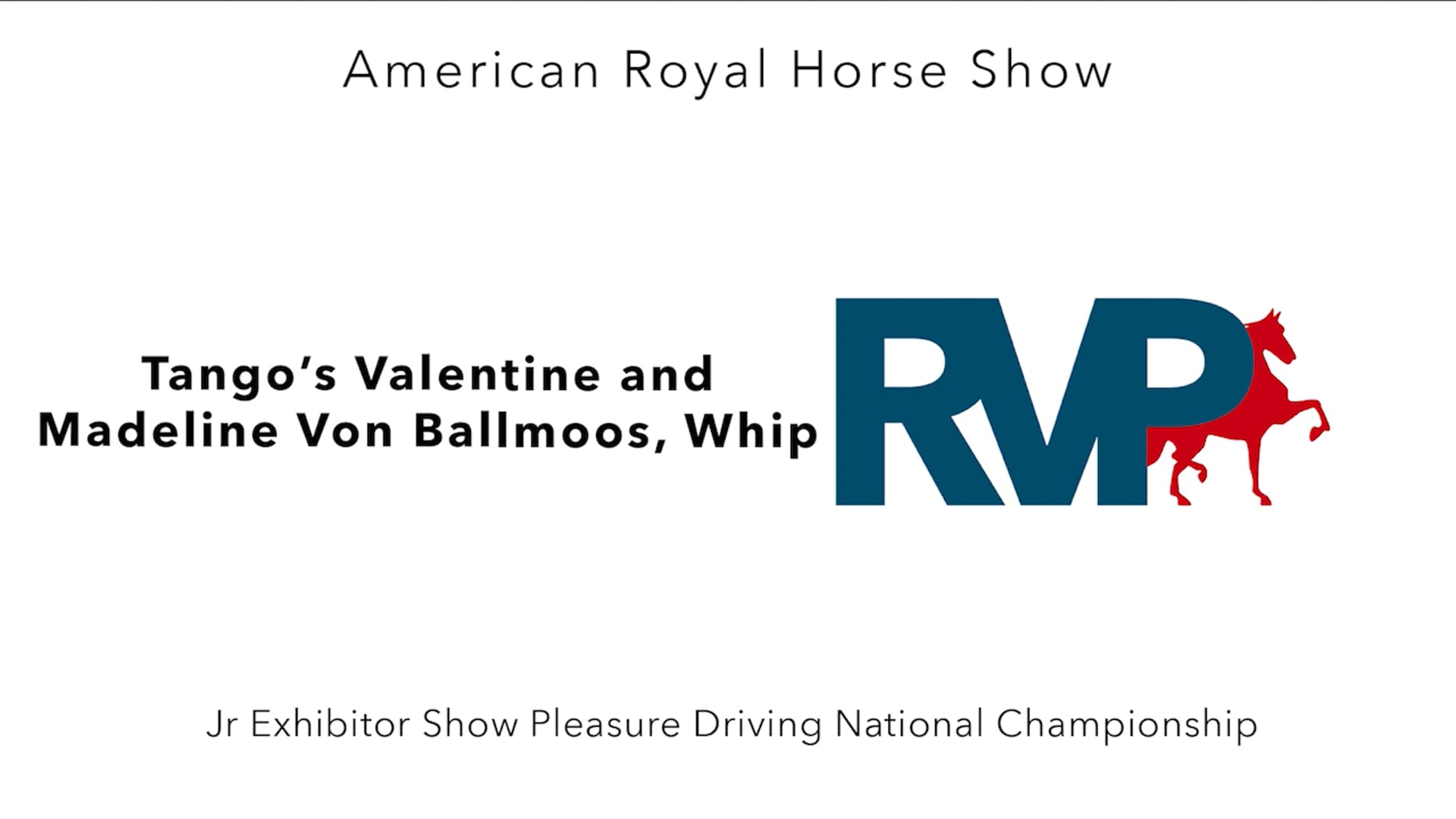AR24 - Class 165 - Tango's Valentine and Madeline Von Ballmoos, Whip