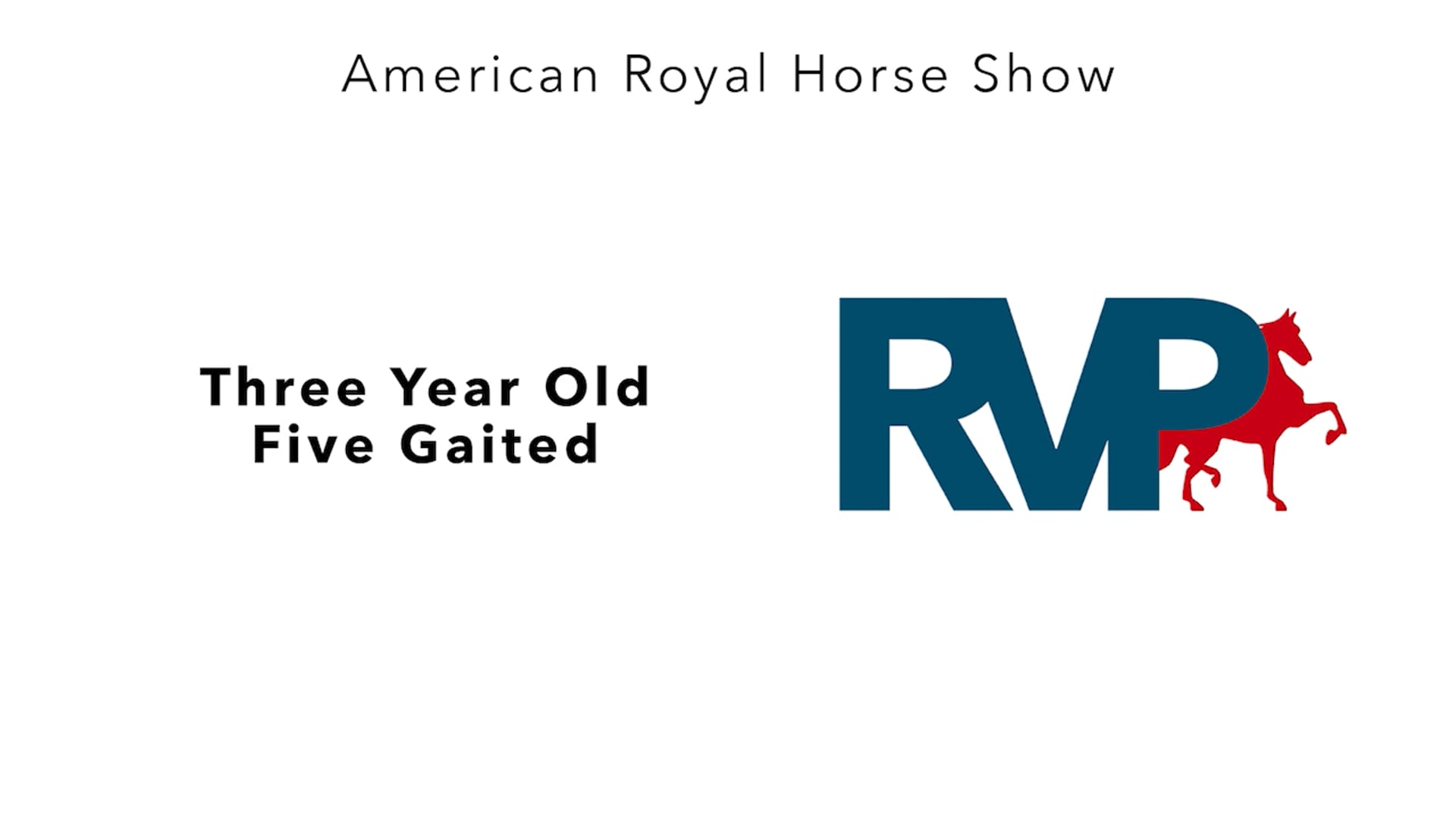 AR24 - Class 31 - Three Year Old Five Gaited