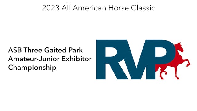 AAC23 - Class 172 - ASB Three Gaited ...