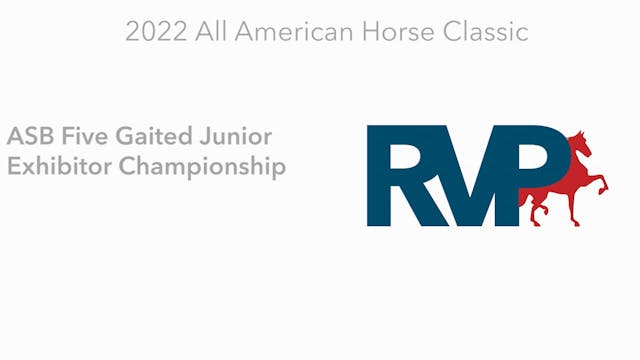AAC22 - Class 145 -  ASB Five Gaited ...