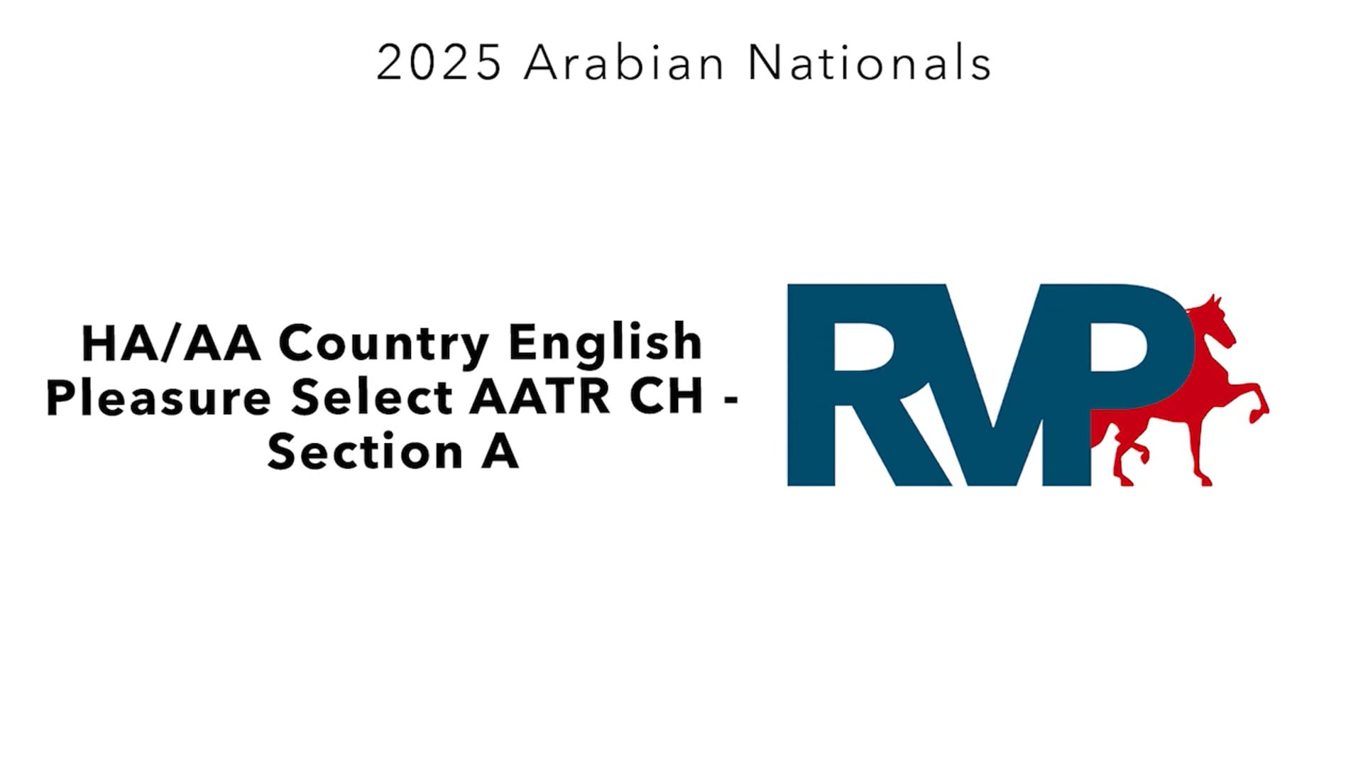 AN25 - Class 1172a - HA-AA Country English Pleasure Select AATR CH - Section A