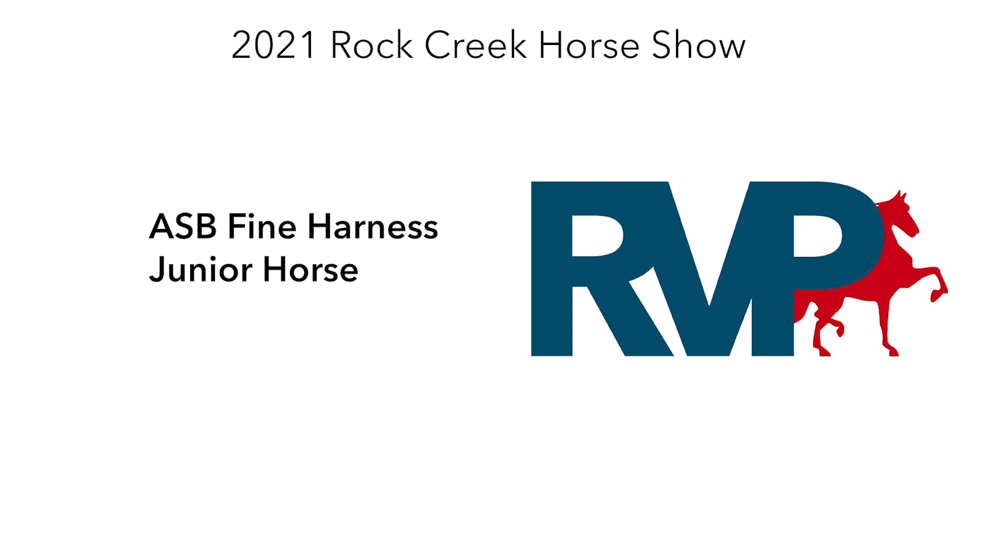 RC21 - Class 22 - ASB Fine Harness Junior Horse