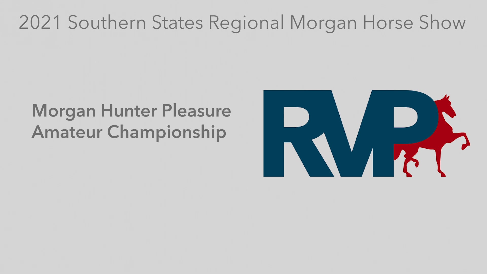 SS21 - Class 215 - Morgan Hunter Pleasure Amateur Championship