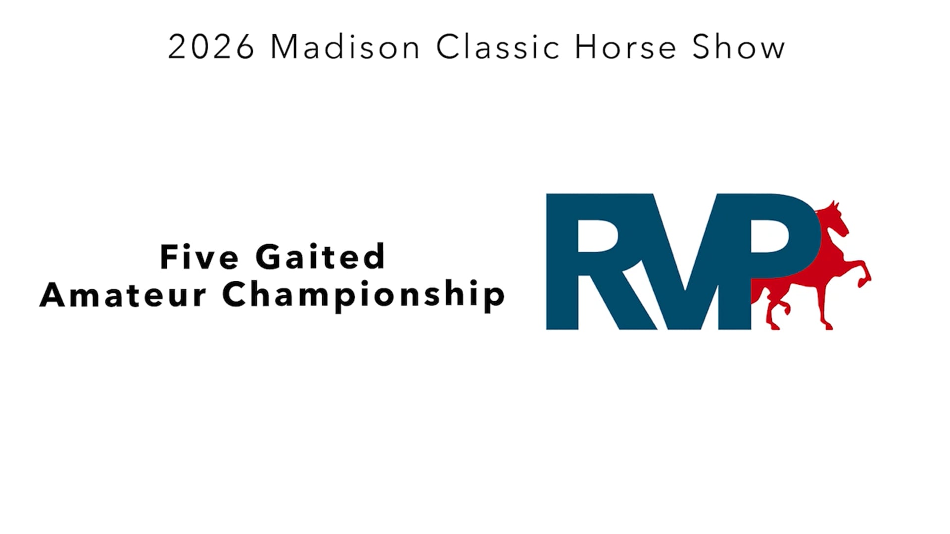 MC26 - Class 165 - Five Gaited Amateur Championship