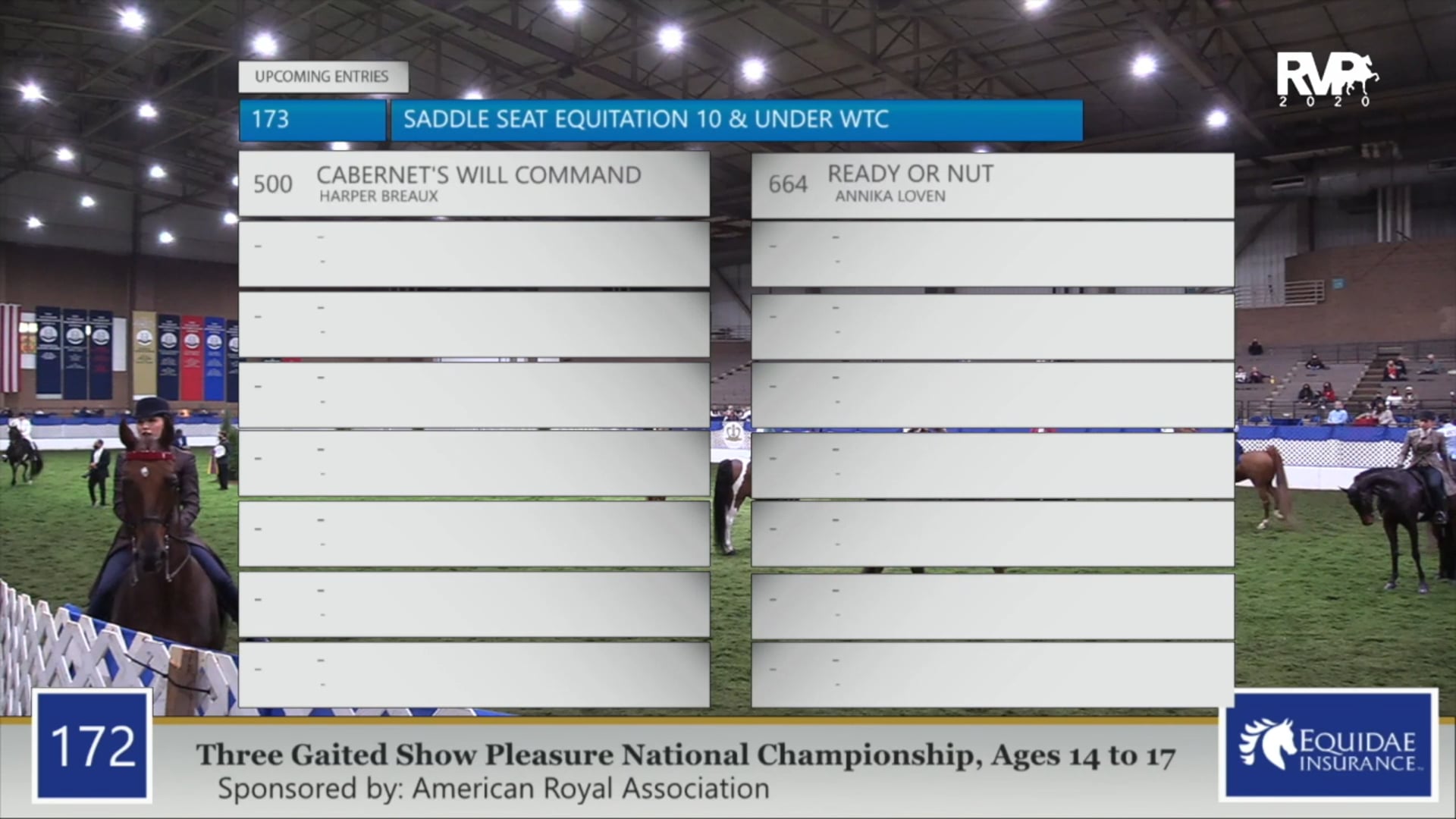 2020 AR - Class 172 Three Gaited Show Pleasure 14-17 National Championship