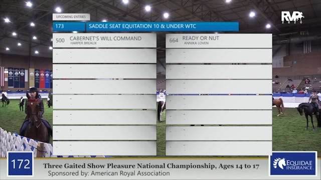 2020 AR - Class 172 Three Gaited Show...