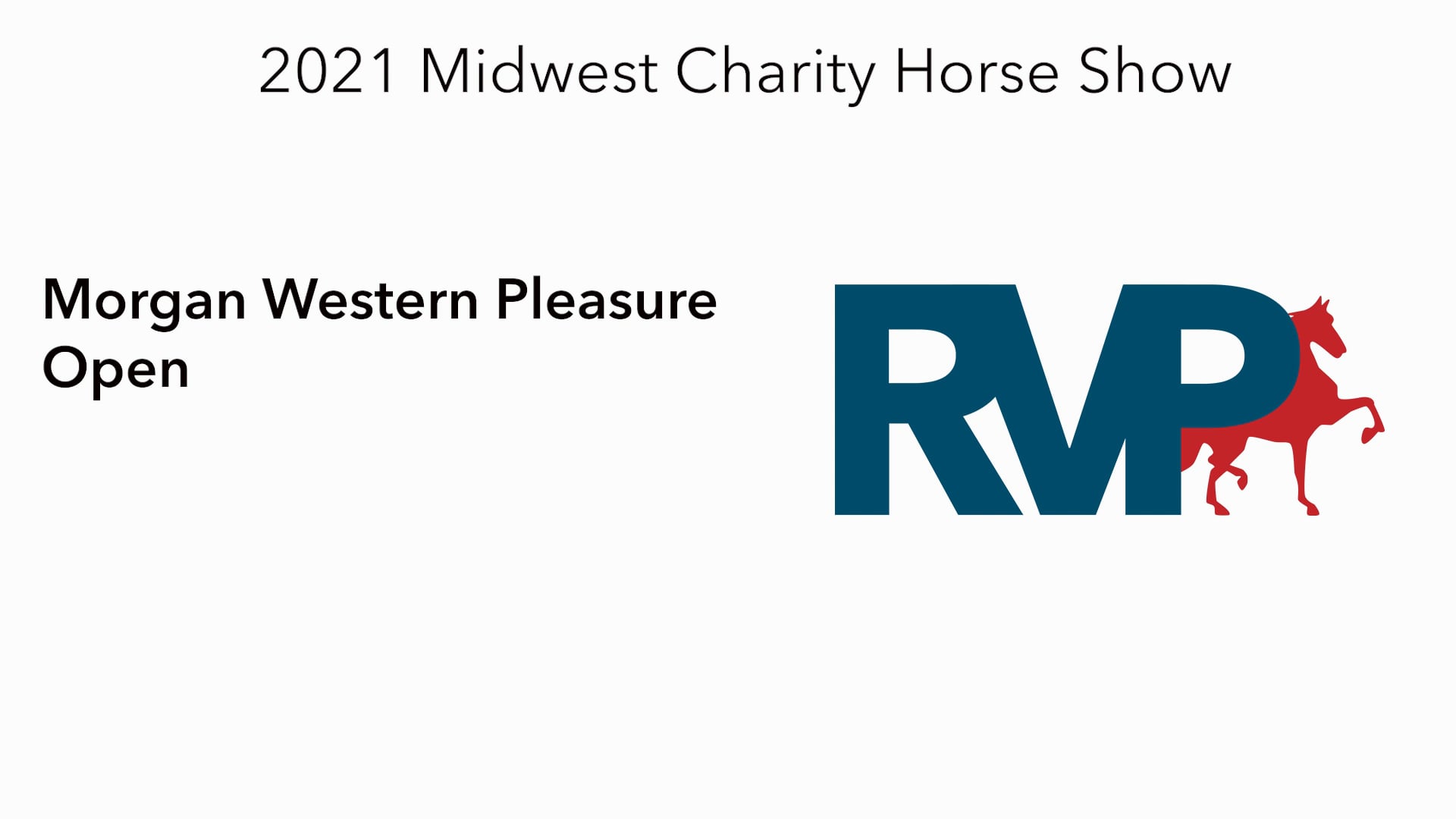 MW21 - Class 15 - Morgan Western Pleasure Open