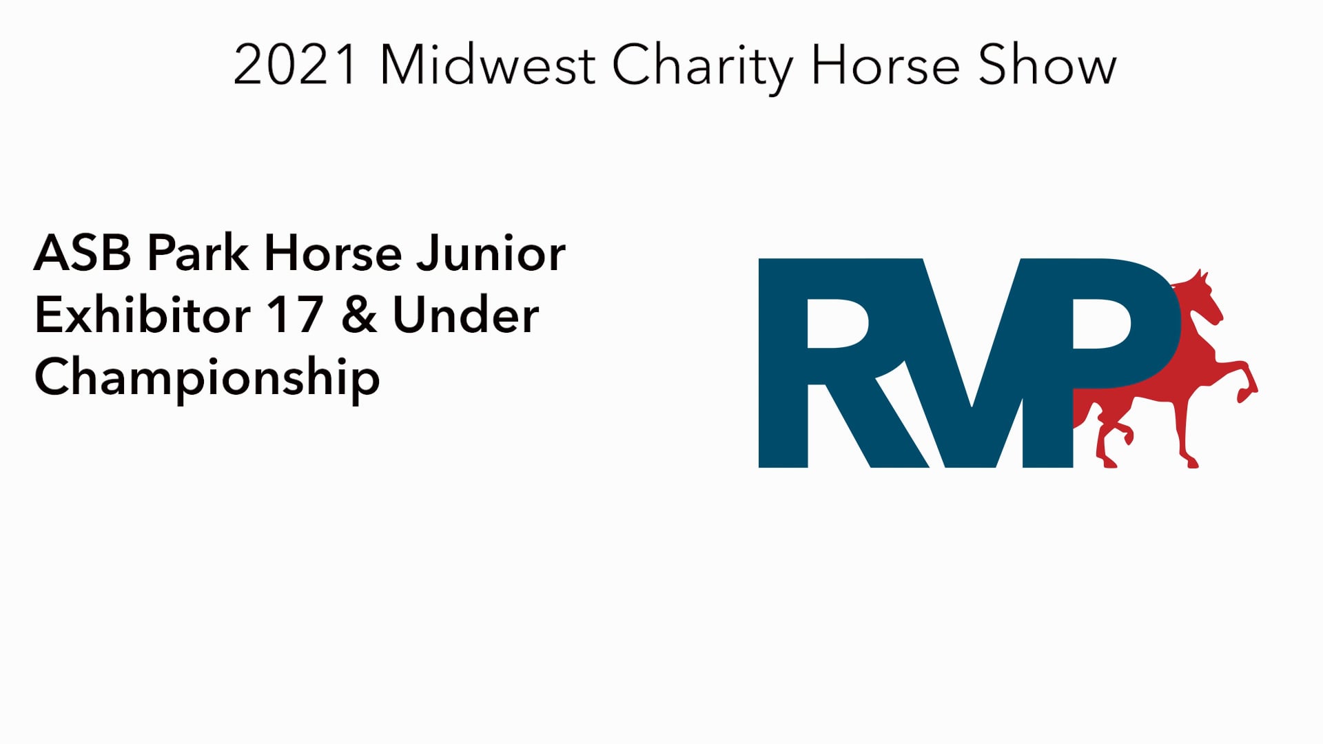 MW21 - Class 170 - ASB Park Horse Junior Exhibitor 17 & Under Championship