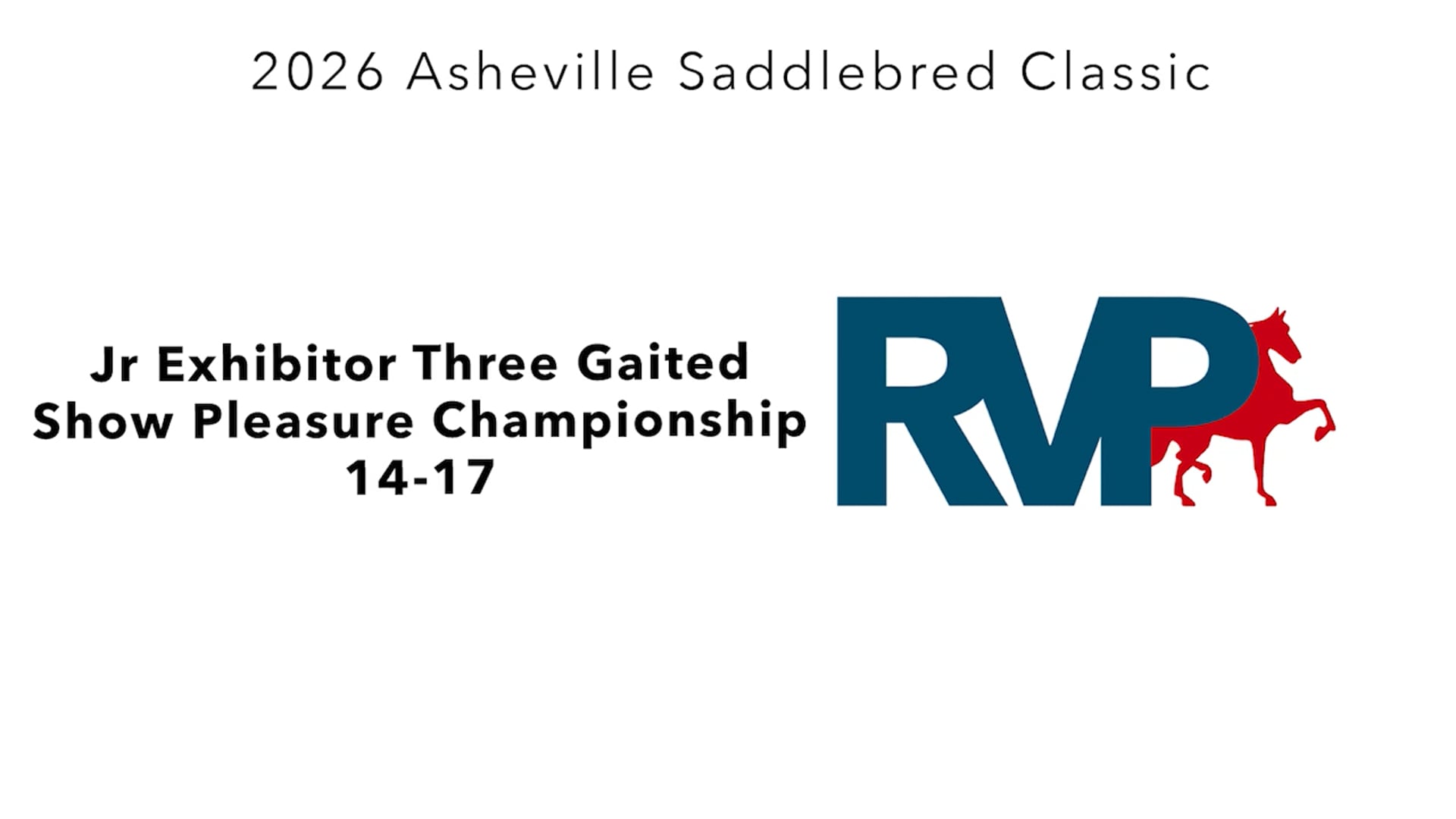 ASC26 - Class 149.1 - Jr Exhibitor Three Gaited Show Pleasure Championship 14-17