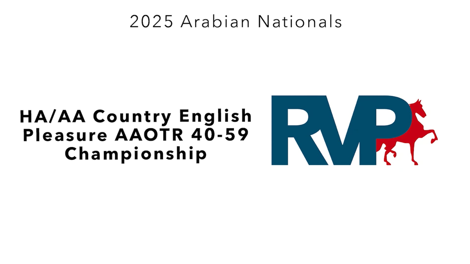 AN25 - Class 2629 - HA-AA Country English Pleasure AAOTR 40-59 Championship