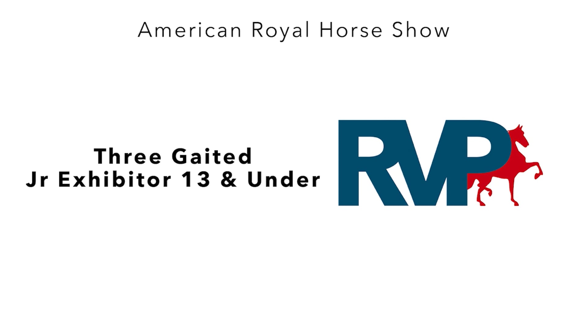AR24 - Class 98 - Three Gaited Jr Exhibitor 13 & Under