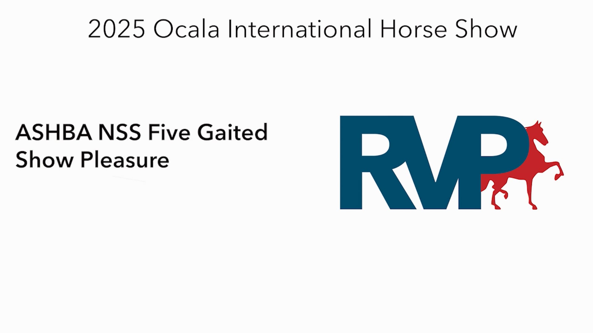 OI25 - Class 39 - ASHBA NSS Five Gaited Show Pleasure