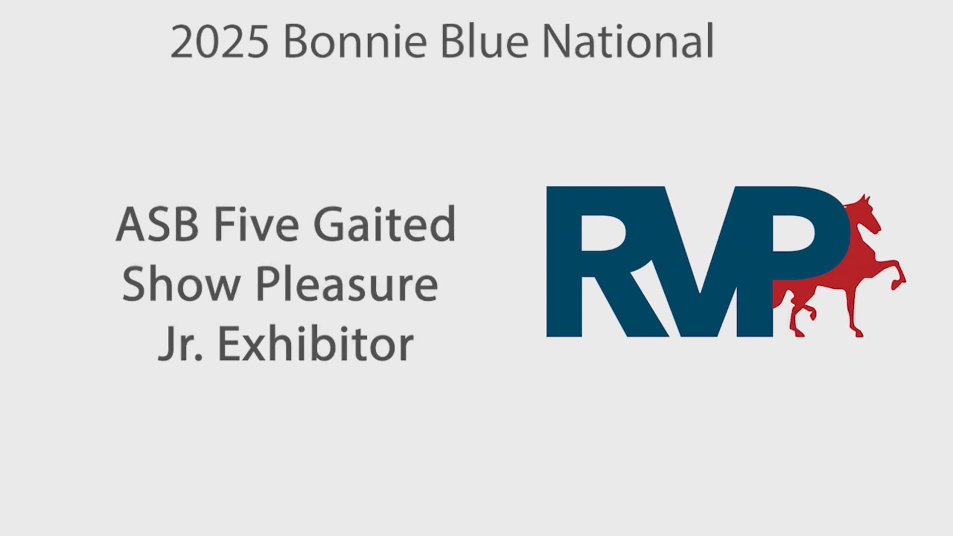 BB25 - Class 51 - ASB Five Gaited Show Pleasure  Jr. Exhibitor