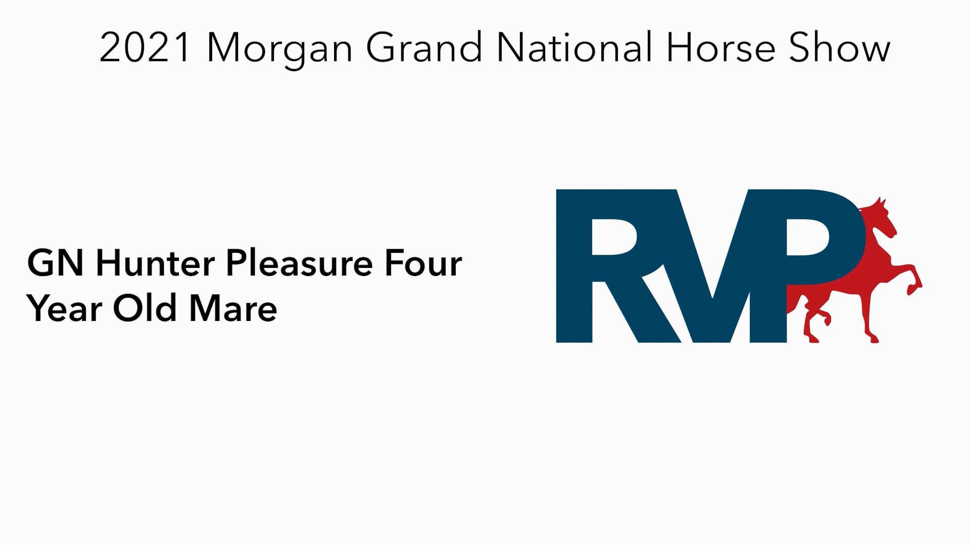 MGN21 - Class 19 -   GN Hunter Pleasure Four Year Old Mare