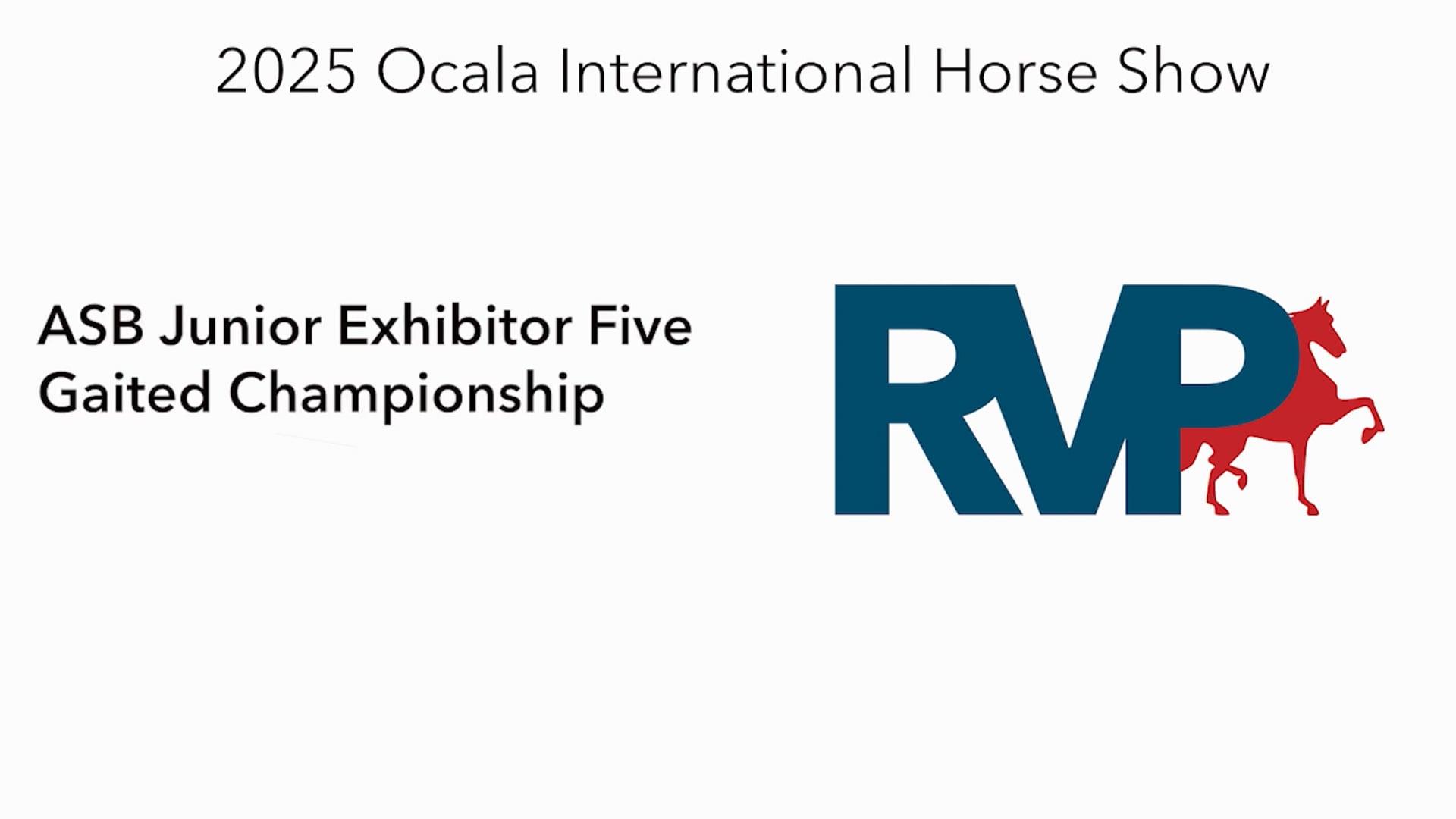 OI25 - Class 144 - ASB Junior Exhibitor Five Gaited Championship