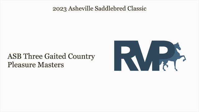ASC23 - Class 21A - ASB Three Gaited ...