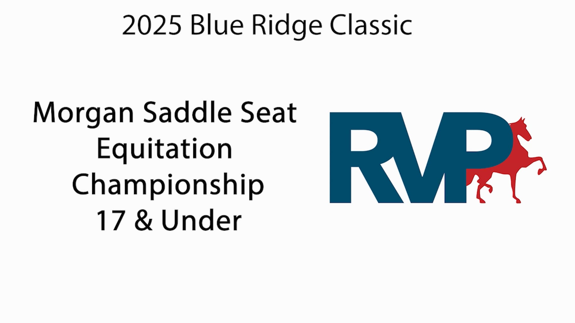 BRC25 - Class 141 - Morgan Saddle Seat Equitation Championship 17 & Under