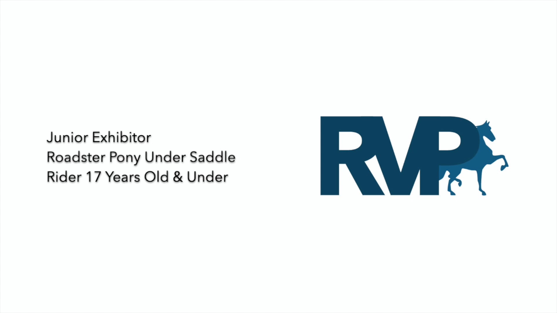 WCHS 2020 Class 140 - Junior Exhibitor Roadster Pony Under Saddle, Rider 17 Years Old & Under