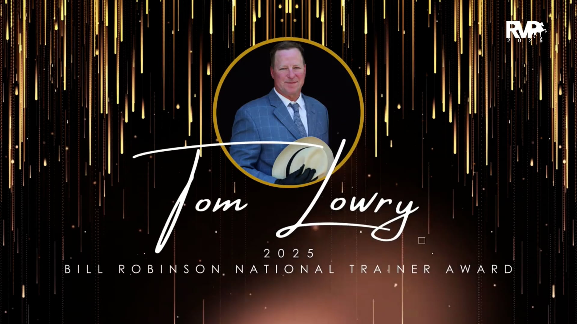 2025 AHHS Bill G Robinson National Trainer Award - Tom Lowry