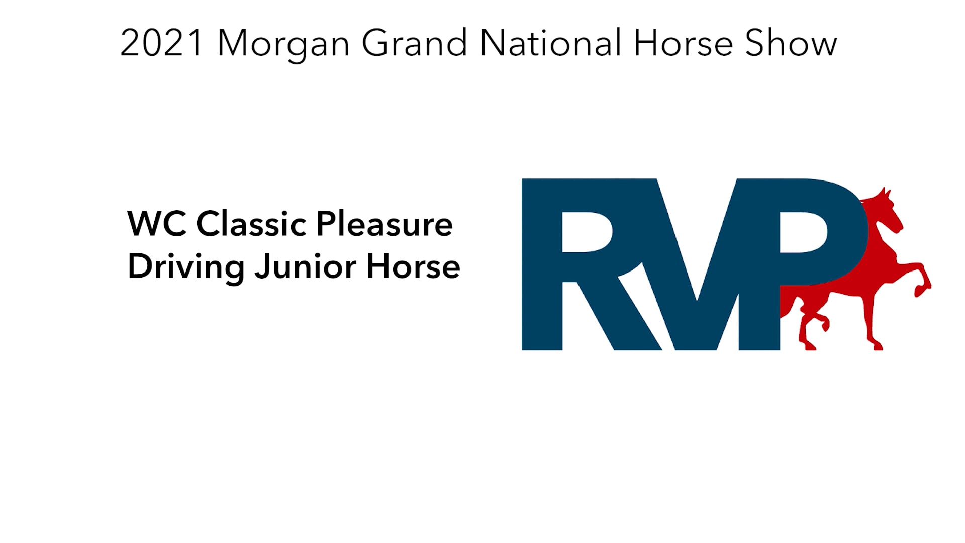 MGN21 - Class 206 - WC Classic Pleasure Driving Junior Horse 