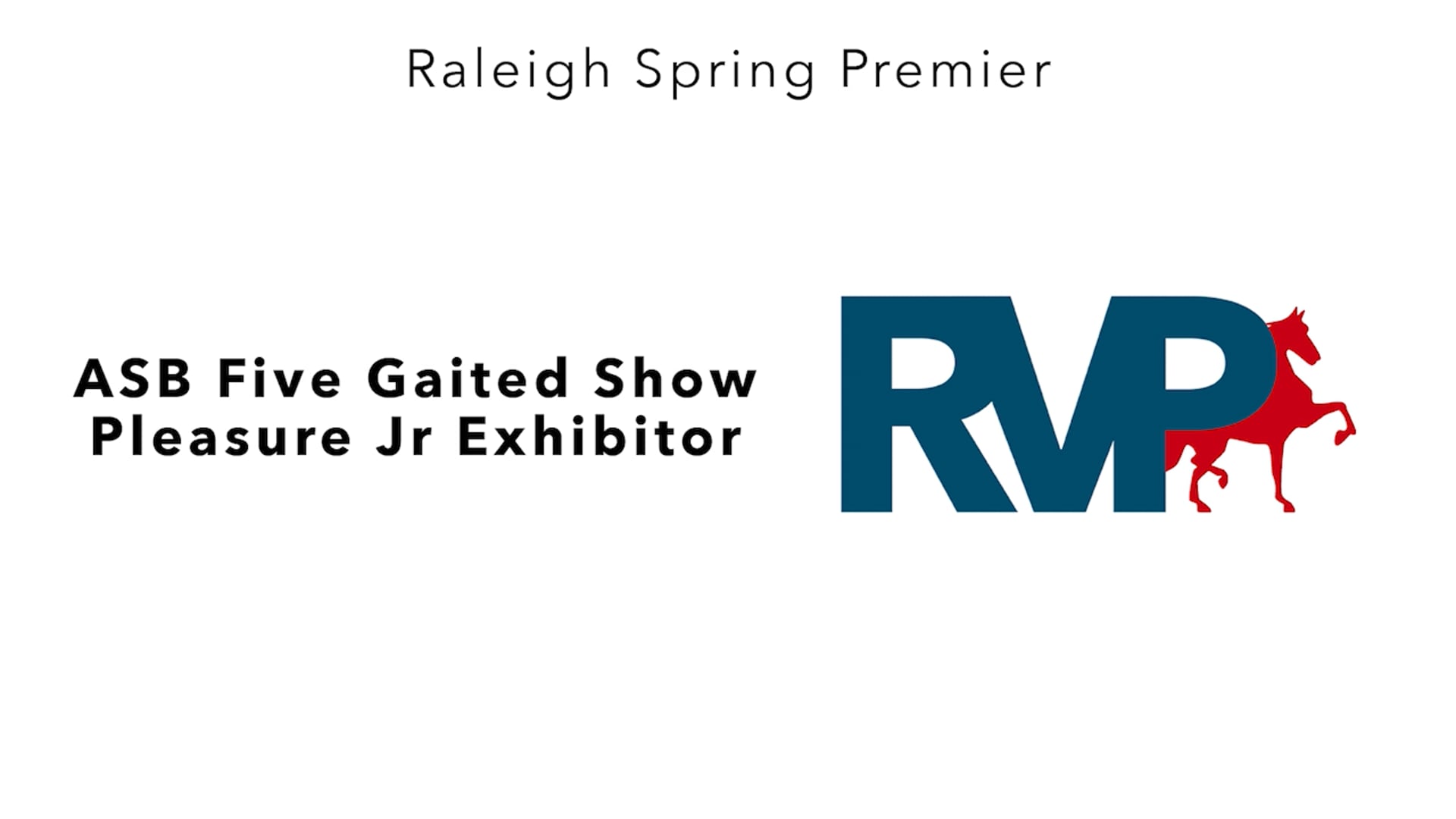 RSP25 - Class 58 - ASB Five Gaited Show Pleasure Jr Exhibitor