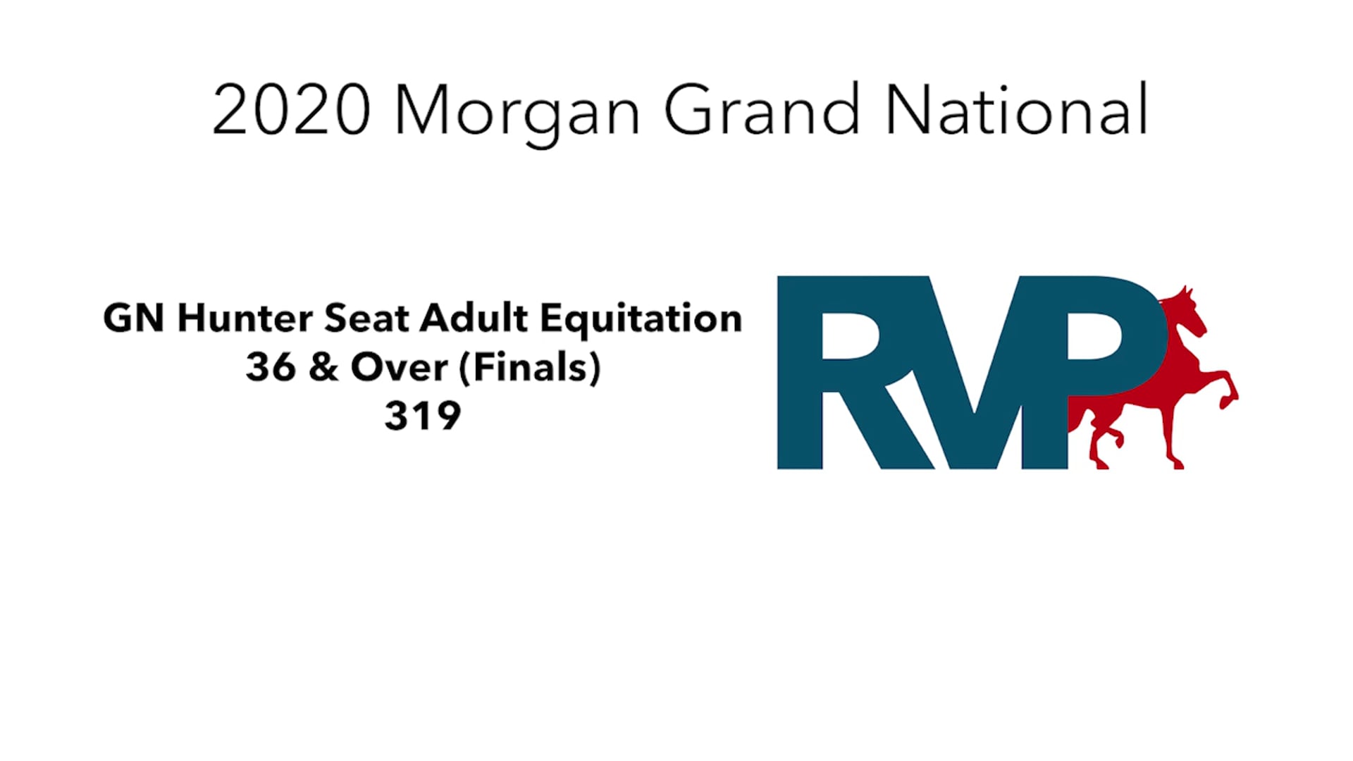 2020 MGN - 319 GN Hunter Seat Adult Equitation 36 & Over