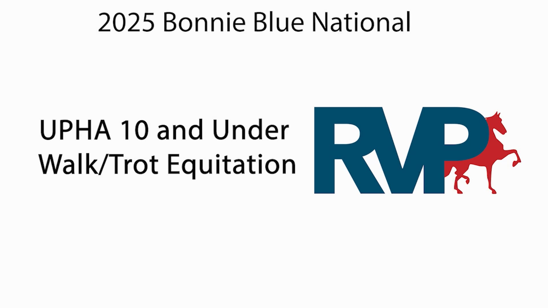 BB25 - Class 76 - UPHA 10 and Under  WalkTrot Equitation