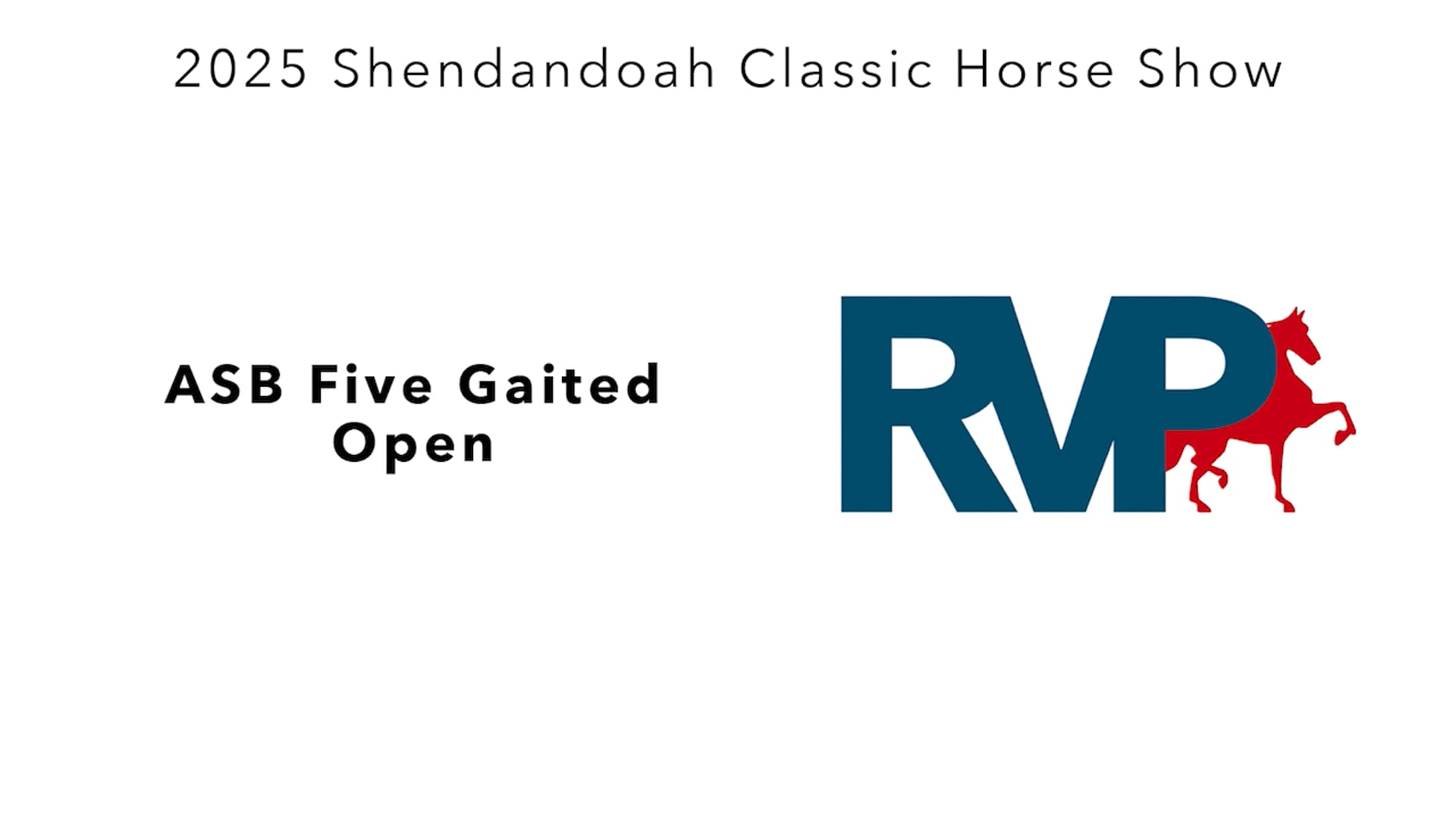 SC25 - Class 17 - ASB Five Gaited Open