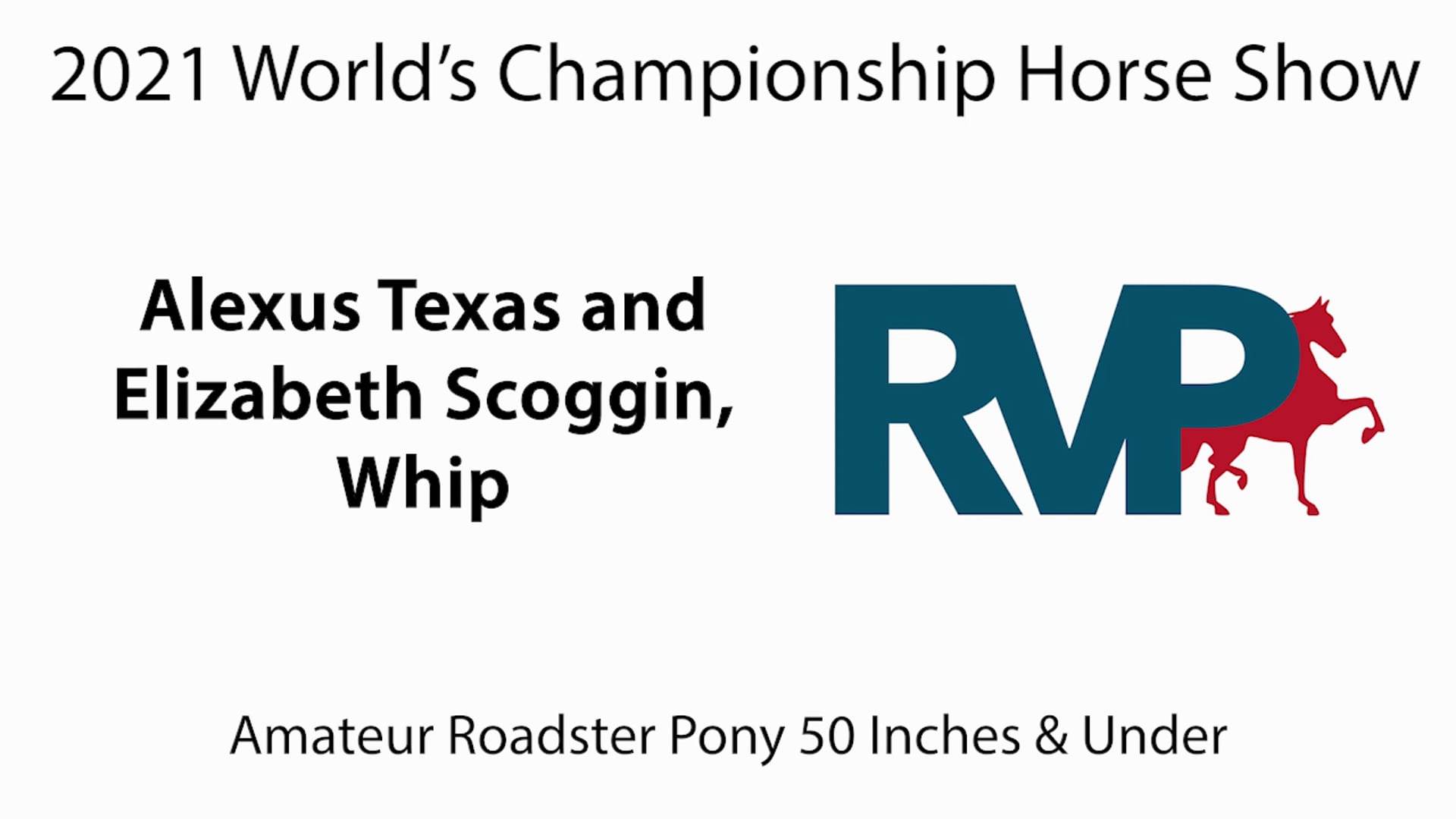 WCHS21 - Class 24 - Alexus Texas and Elizabeth Scoggin, Whip