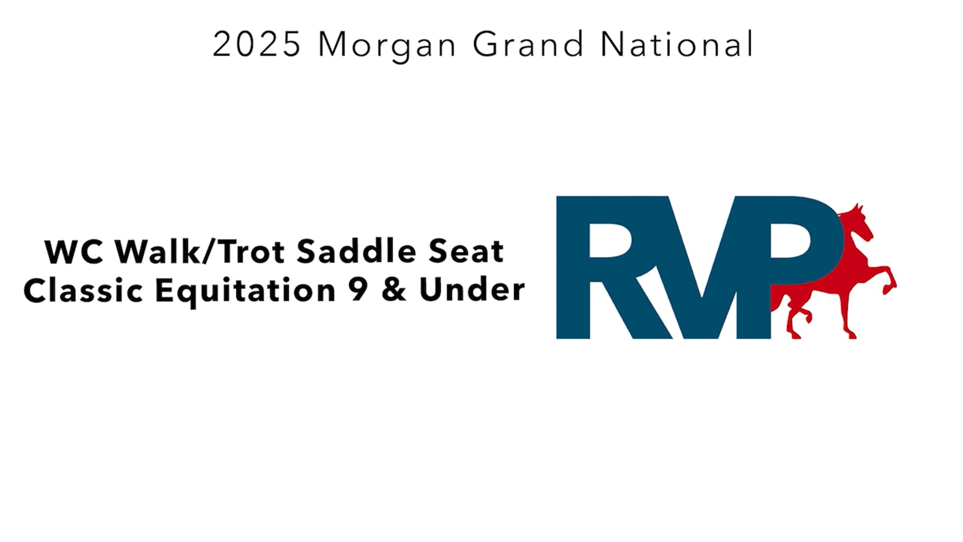 MGN25 - Class 455 - WC Walk-Trot Saddle Seat Classic Equitation 9 & Under