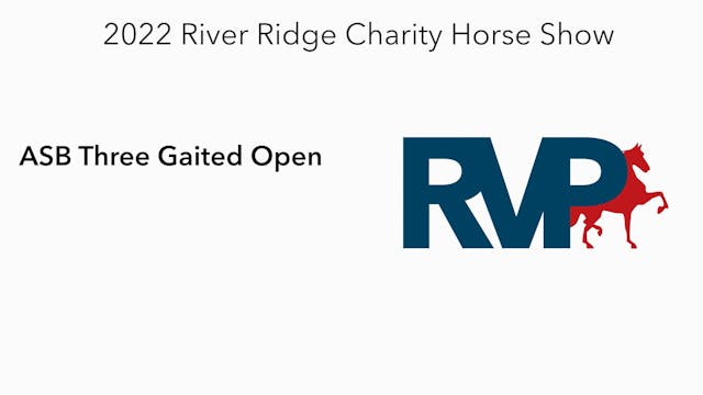 RR22 - Class 7 -  ASB Three Gaited Open