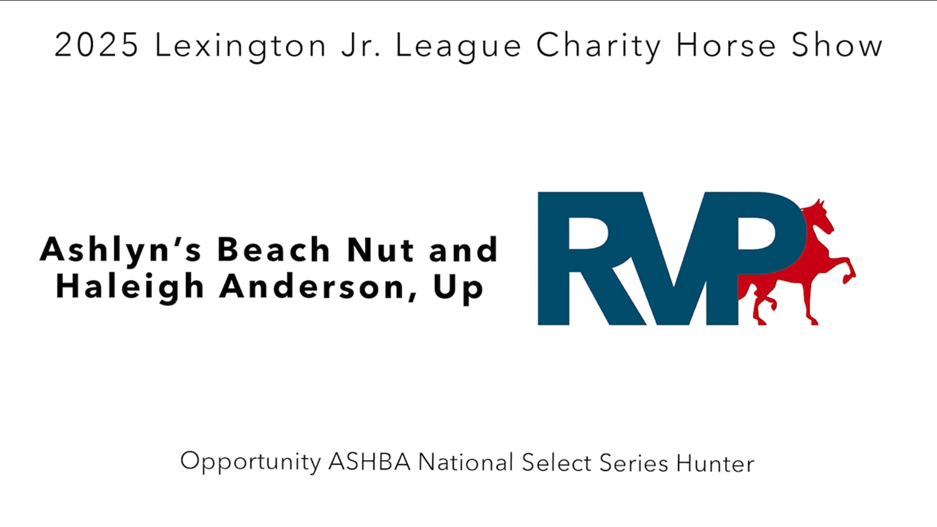 LJL25 - Class 121 - Ashlyn's Beach Nut and Haleigh Anderson, Up