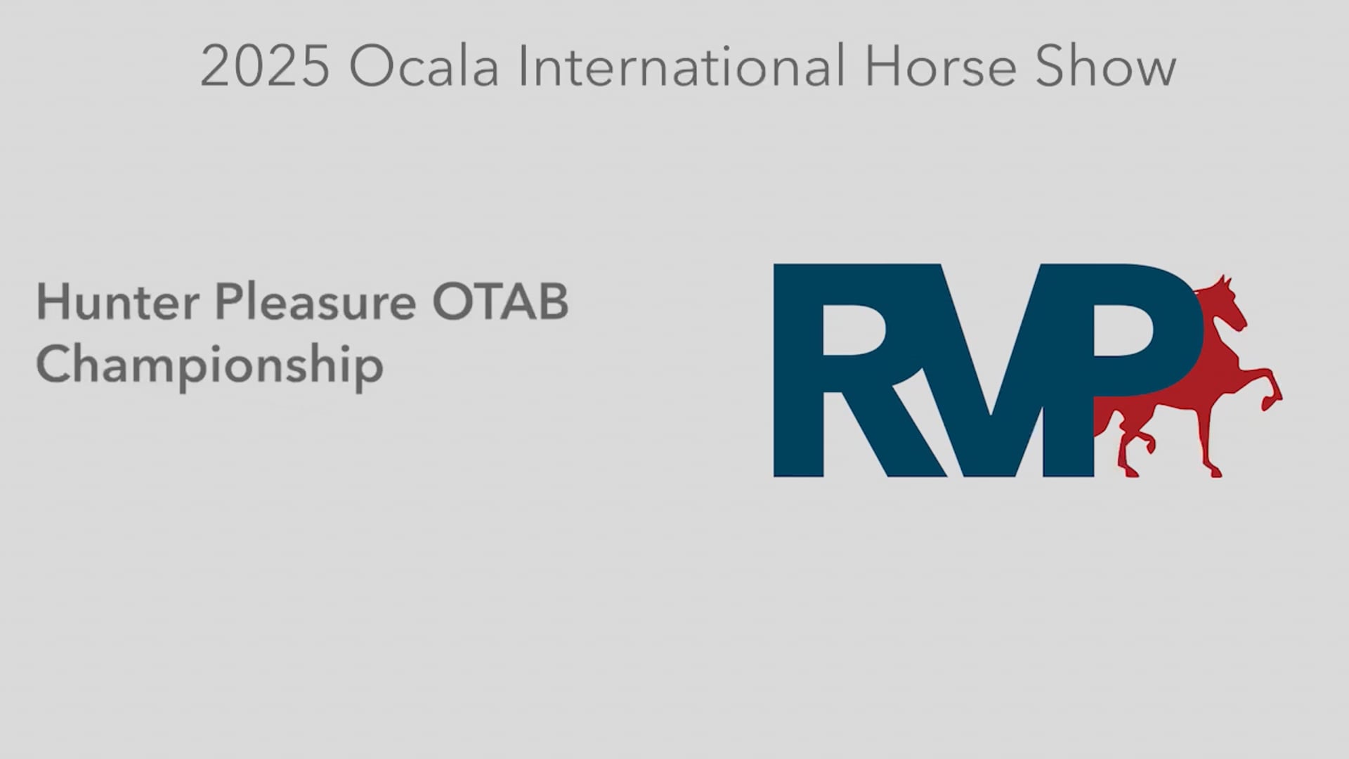 OI25 - Class 127 - Hunter Pleasure OTAB Championship