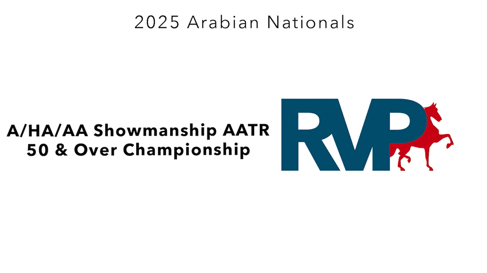 AN25 - Class 1510 - A-HA-AA Showmanship AATR 50 & Over Championship
