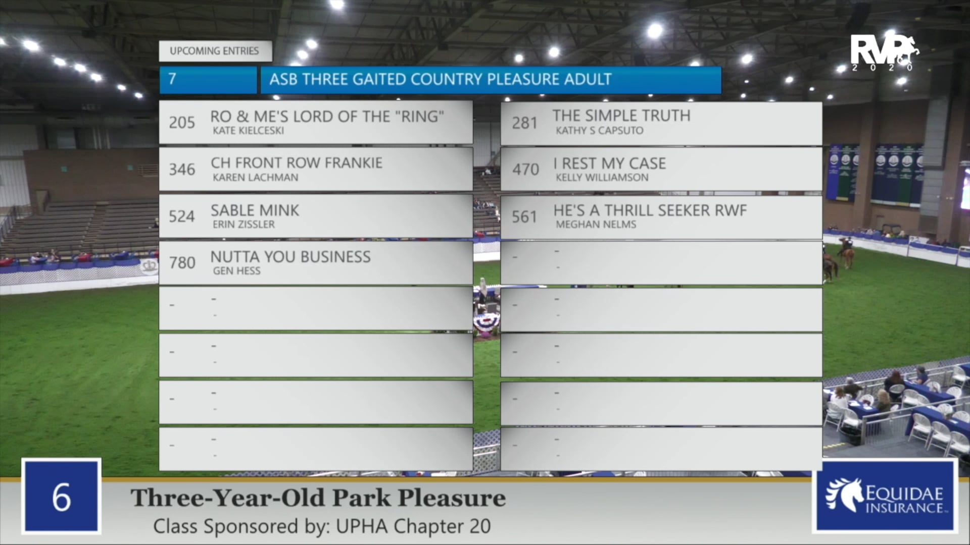 2020 AR - Class 6 Three Year Old Park Pleasure