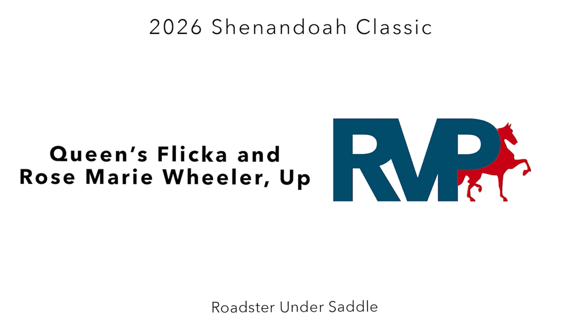 SC26 - Class 18 - Queen's Flicka and Rose Marie Wheeler, Up