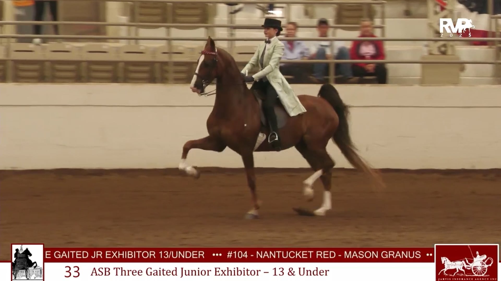 MW25 - Class 33 - ASB Three Gaited Jr Exhibitor 13 & Under