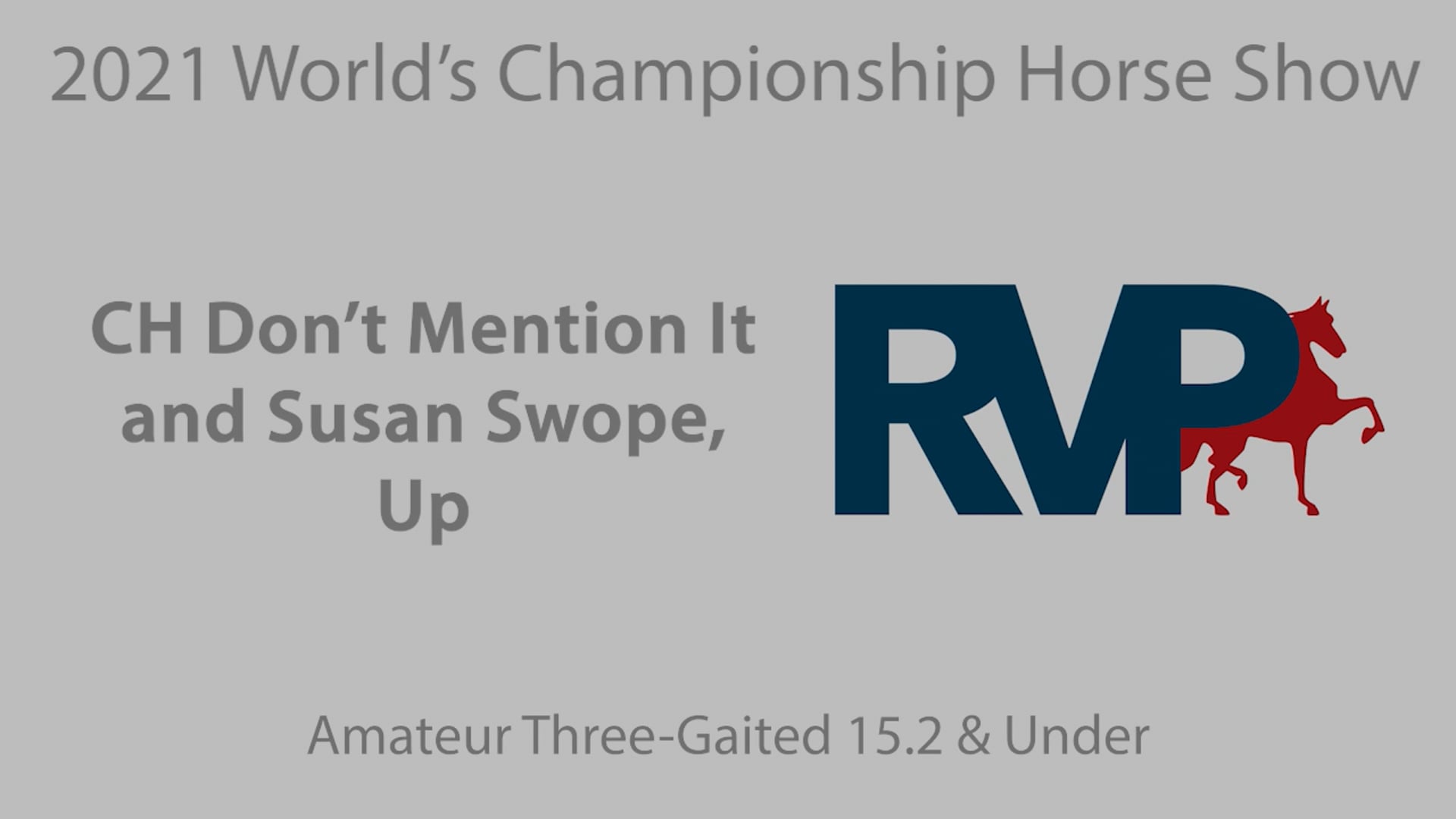 WCHS21 - Class 76A - CH Don't Mention It and Susan Swope, Up