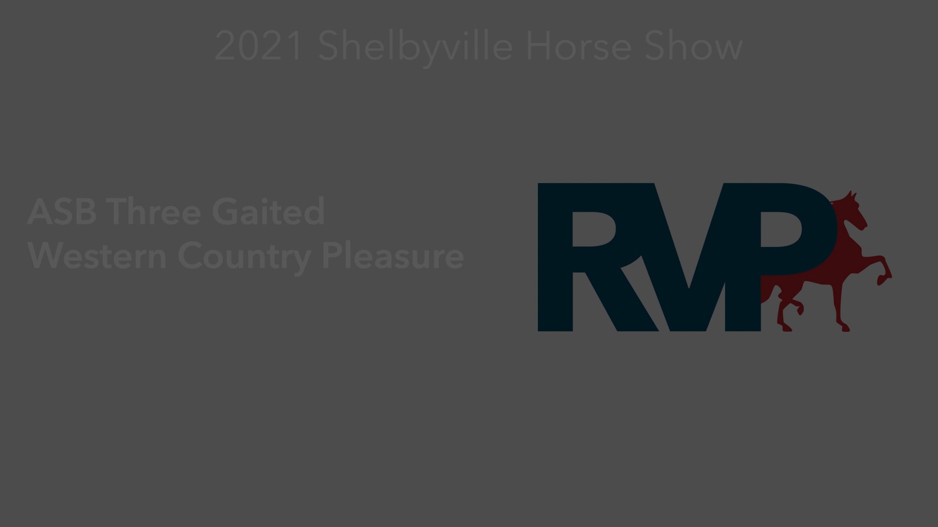SHS21 - Class 14 -  ASB Three Gaited Western Country Pleasure