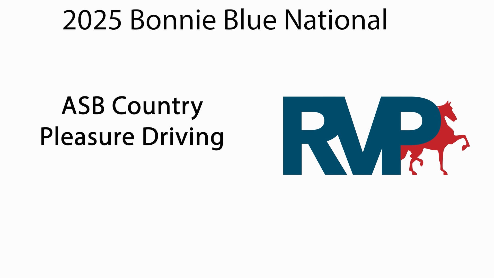 BB25 - Class 10 - ASB Country Pleasure Driving