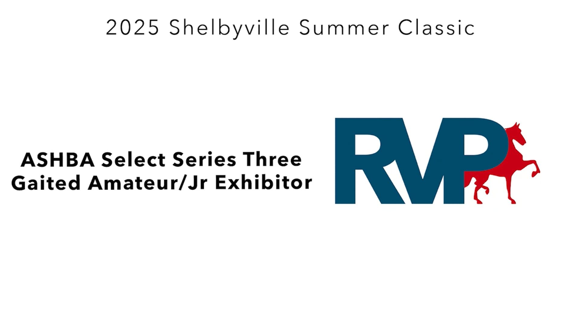 SSC25 - Class 49 - ASHBA Select Series Three Gaited Amateur-Jr Exhibitor