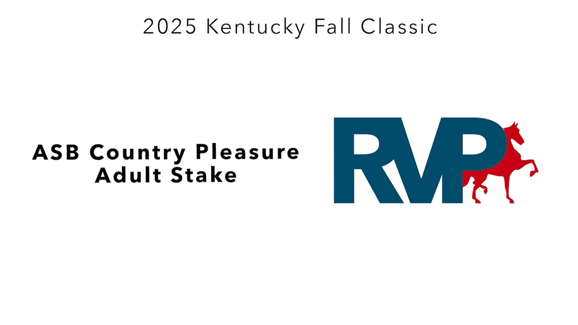 KFC25 - Class 86 - ASB Country Pleasure Adult Stake
