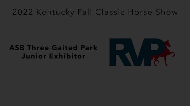 KYFC22 - Class 40 - ASB Three Gaited ...