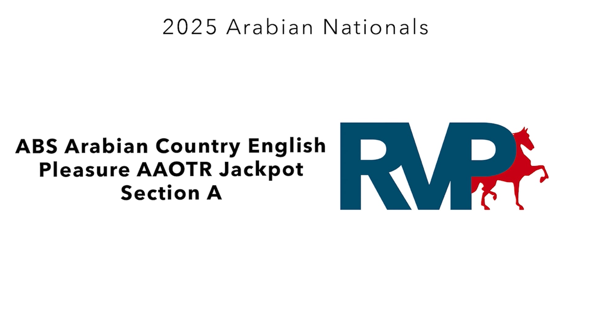 AN25 - Class 1665a - ABS Arabian Country English Pleasure AAOTR Jackpot Section A