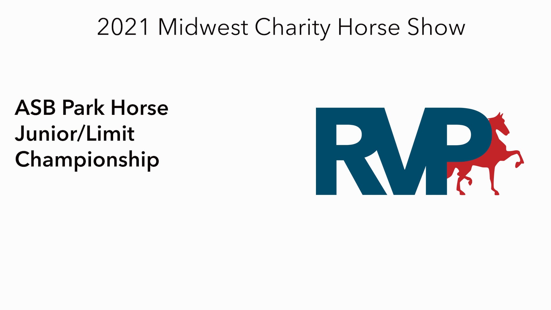 MW21 - Class 155 - ASB Park Horse Junior-Limit Championship