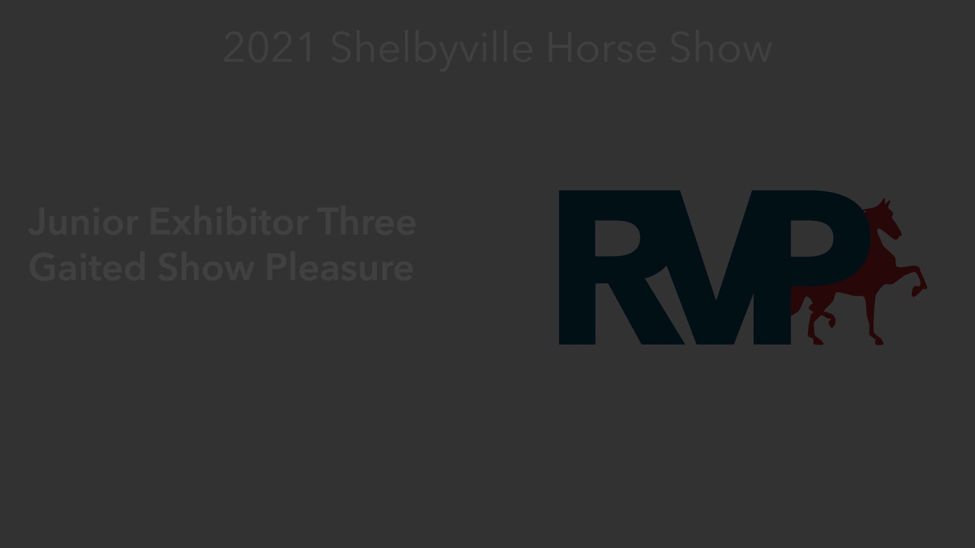 SHS21 - Class 7 -  Junior Exhibitor Three Gaited Show Pleasure